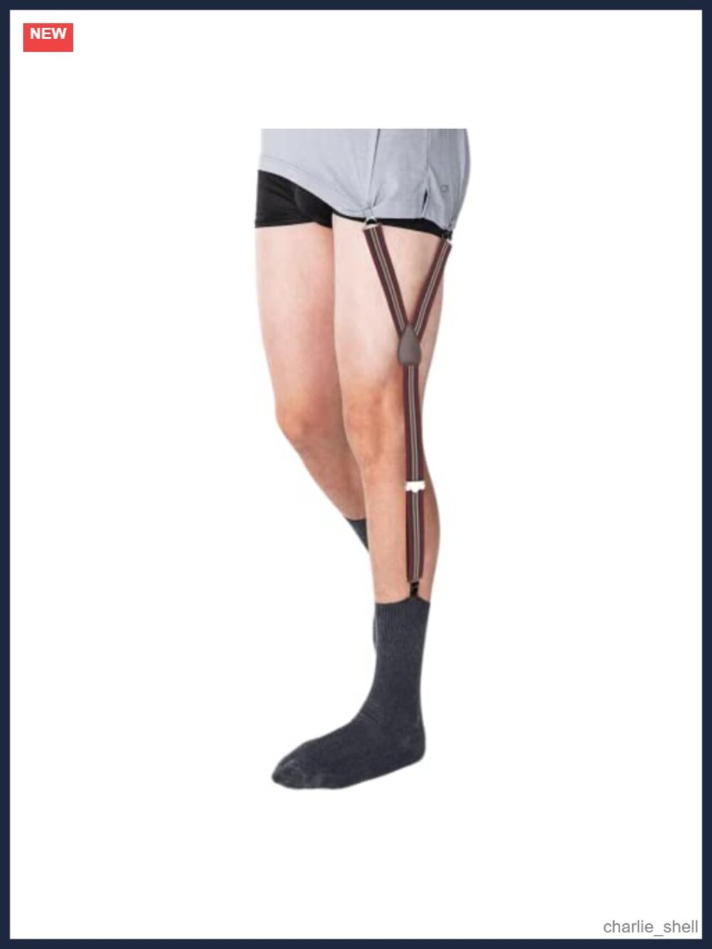 Stay Tucked Shirttail Garters - Men's Shirt Stays with Metal Clips (Washington)